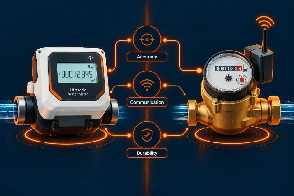 Choosing a water meter for a utility, ultrasonic vs AMR selection criteria